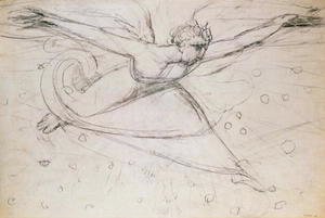 William Blake - An Angel Striding Among the Stars