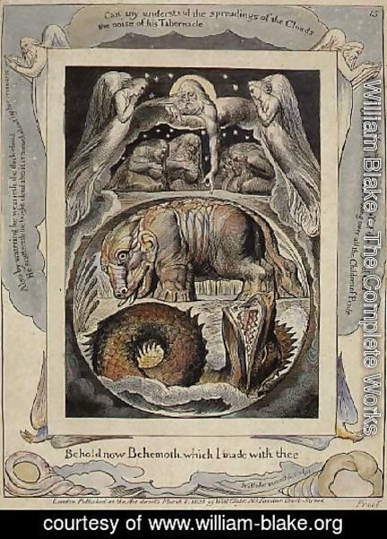 William Blake - Behemoth and Leviathan from the Book of Job