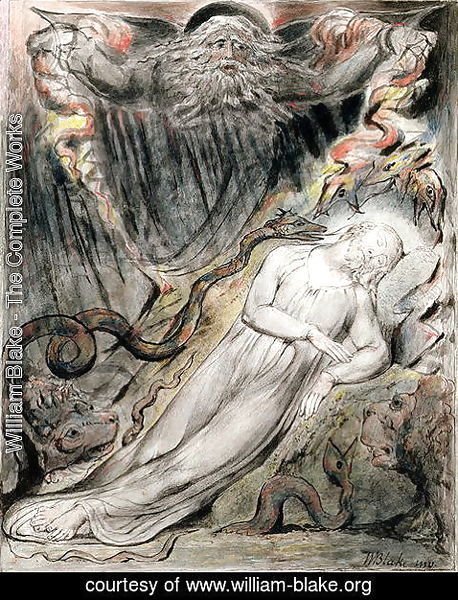 William Blake - Christ's troubled sleep from Milton's 'Paradise Regained', Book IV lines 401-25, c.1816-18