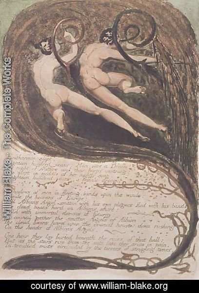 William Blake - Europe a Prophecy- 'Entharmon slept', Mildews Blighting Ears of Corn, c.1794