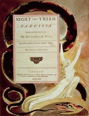 Illustration from Young's Night Thoughts, Night III, Narcissa