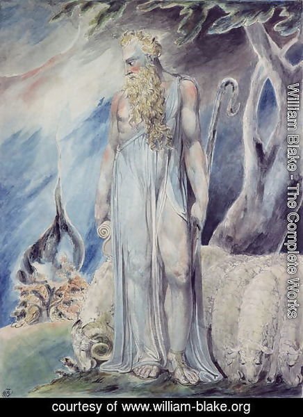 William Blake - Moses and the Burning Bush