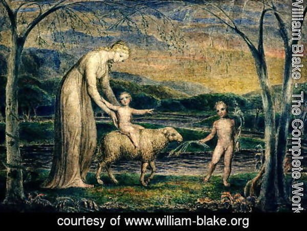 William Blake - The Christ Child riding on a Lamb
