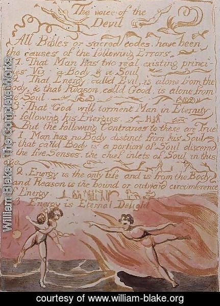 William Blake - The Marriage of Heaven and Hell- The Voice of the Devil, c.1790