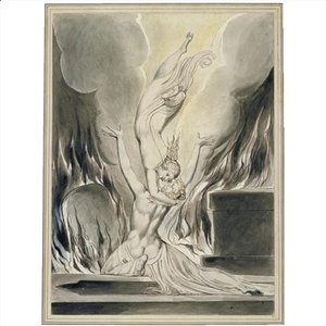 William Blake - The reunion of the soul and the body (The re-union of soul and body)