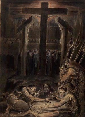 William Blake - The Soldiers Casting Lots for Christ's Garments, 1800