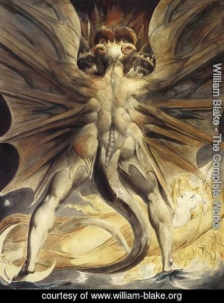 William Blake - The Great Red Dragon and the Woman Clothed in Sun