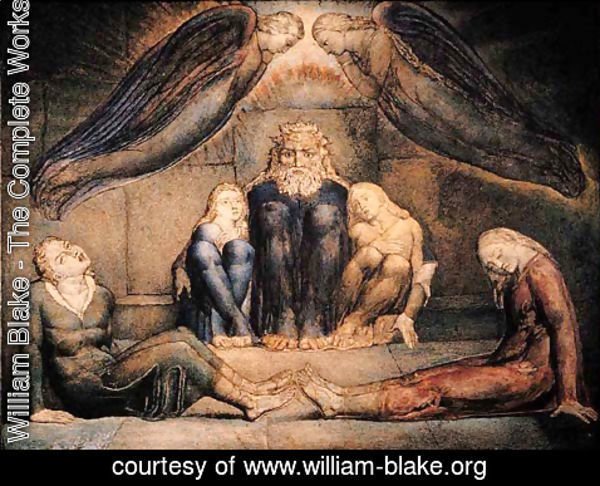 William Blake - Inferno, Canto XXXIII, 13-93, Count Ugolino and his sons in prison