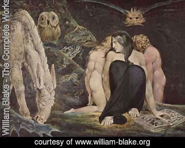 William Blake - Hecate Or The Three Fates 1795