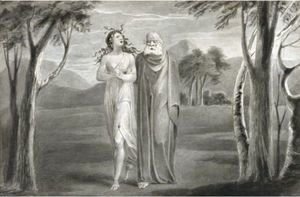 William Blake - Tiriel Led By Hela