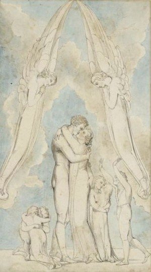 William Blake - The Meeting Of A Family In Heaven