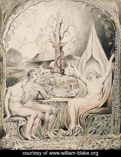 William Blake - Illustration to Milton's Paradise Lost 4
