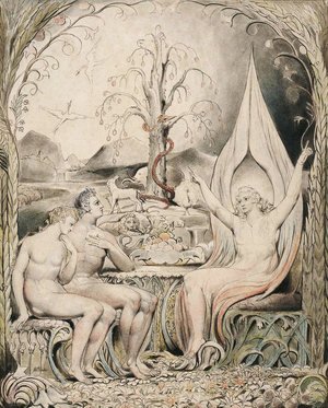 William Blake - Illustration to Milton's Paradise Lost 4