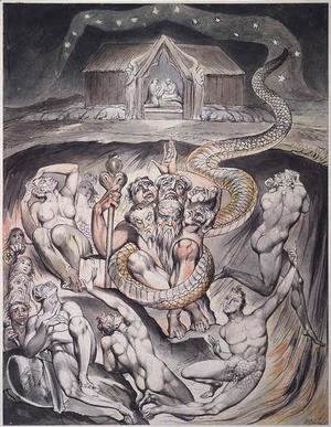 William Blake - Illustration to Milton's On the Morning of Christ's Nativity 3