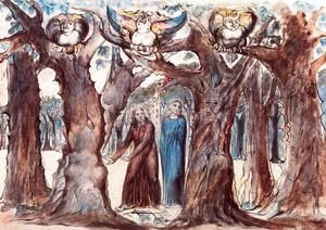 William Blake - Illustration to Dante's Divine Comedy, Hell 5