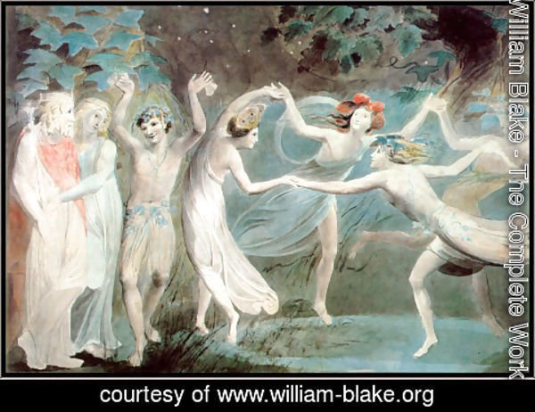 William Blake - Oberon, Titania and Puck with Fairies Dancing 2