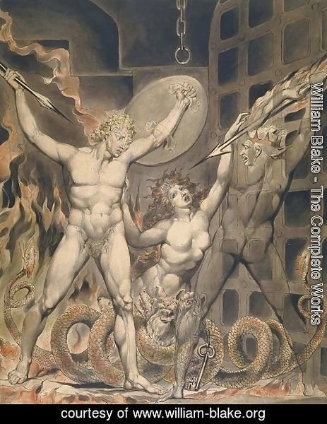 William Blake - Illustration to Milton's Paradise Lost 10