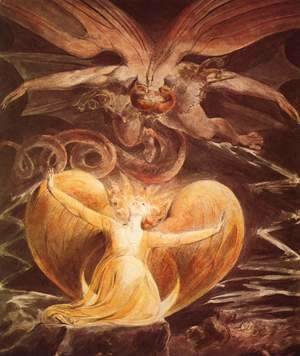 William Blake - The Great Red Dragon and the Woman Clothed with the Sun 1805-1810