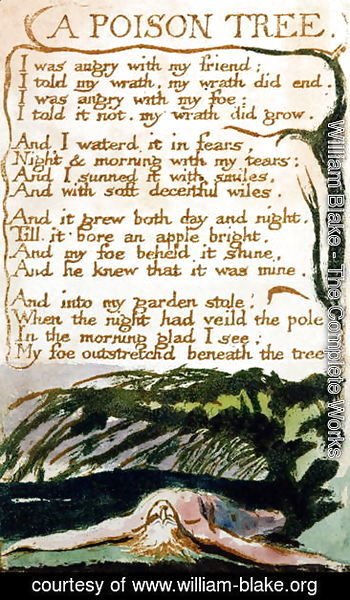 William Blake - A Poison Tree, from Songs of Experience