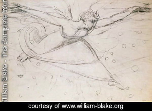 William Blake - An Angel Striding Among the Stars