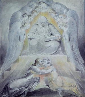 William Blake - Mercy and Truth are met together, Righteousness and Peace have kissed each other
