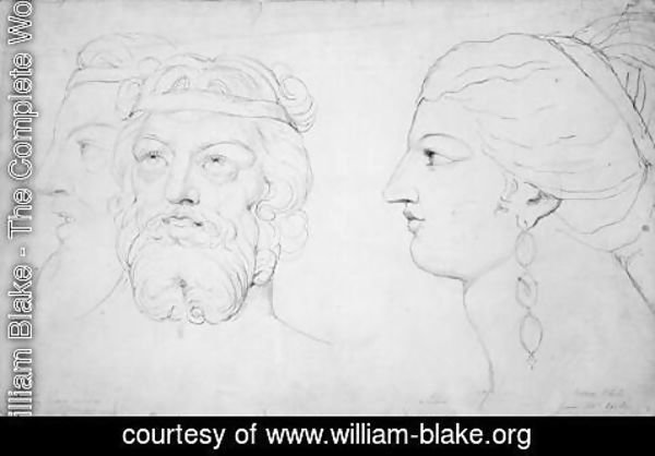 William Blake - Pindar and Lais, 1820