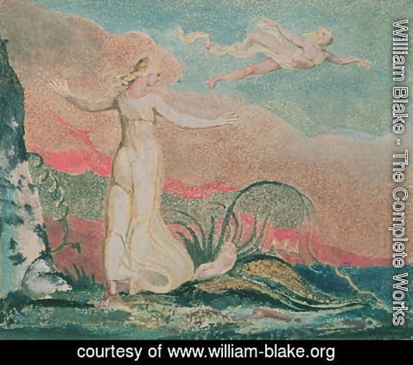 William Blake - The Book of Thel; Plate 4 Thel in the Vale of Har, 1794