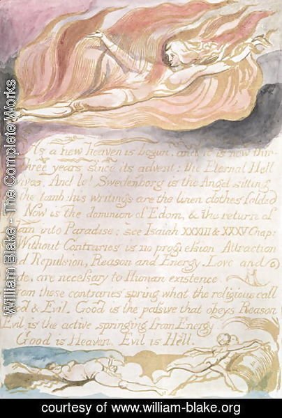 William Blake - The Marriage of Heaven and Hell- 'As a new heaven is begun', c.1790