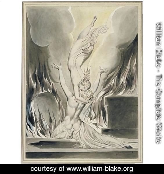 William Blake - The reunion of the soul and the body (The re-union of soul and body)