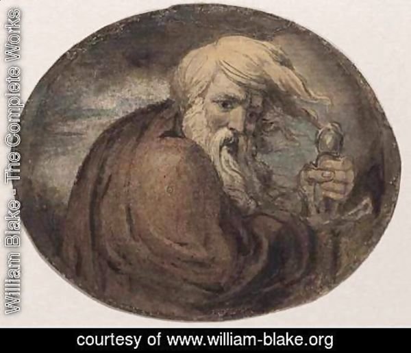 William Blake - Lear Grasping a Sword