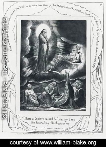 William Blake - Then A Spirit Passed Before My Face The Hair Of My Flesh Stood Up