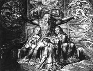 William Blake - Job And His Daughters 1823-26