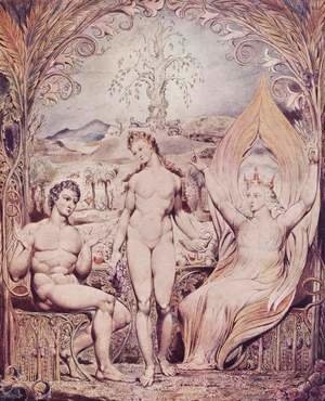 William Blake - Archangel Raphael with Adam and Eve