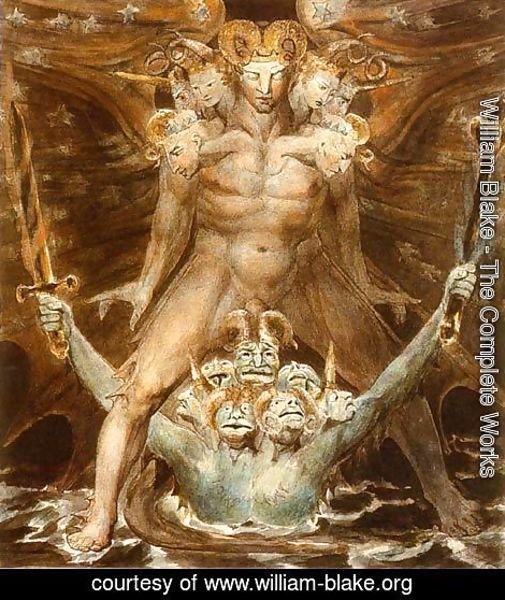 William Blake - The Great Red Dragon and the Beast from the Sea