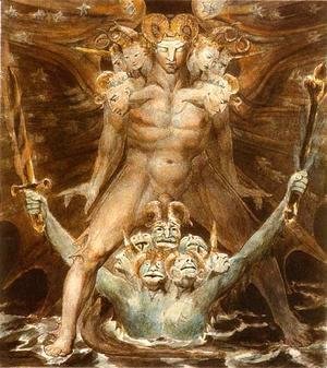 William Blake - The Great Red Dragon and the Beast from the Sea