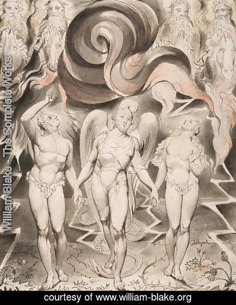 William Blake - Illustration to Milton's Paradise Lost 2