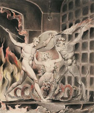 William Blake - Illustration to Milton's Paradise Lost 5