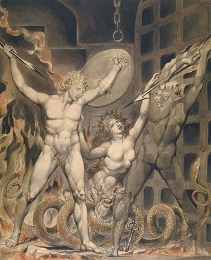 William Blake - Illustration to Milton's Paradise Lost 10